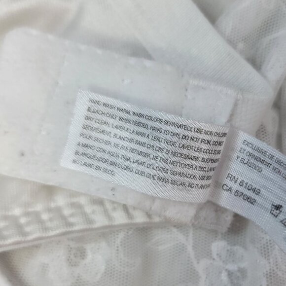 Wacoal Renaissance Rose Lace Bra White 34DD Full Coverage Underwire Adj #85720 - Picture 10 of 10